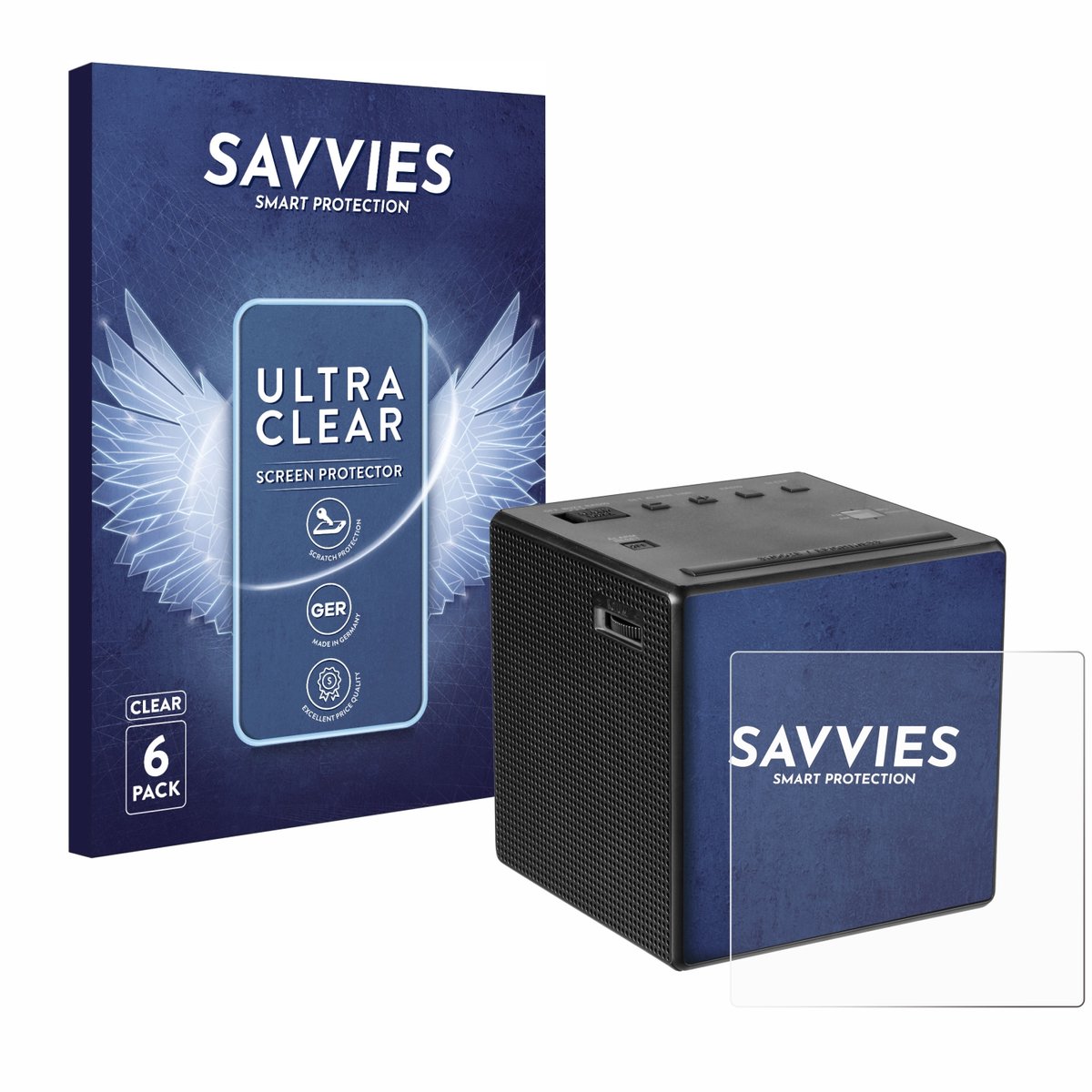 Savvies - Screenprotector voor Sony ICF-C1 - Folie Beschermfolie transparant 6 Stuks