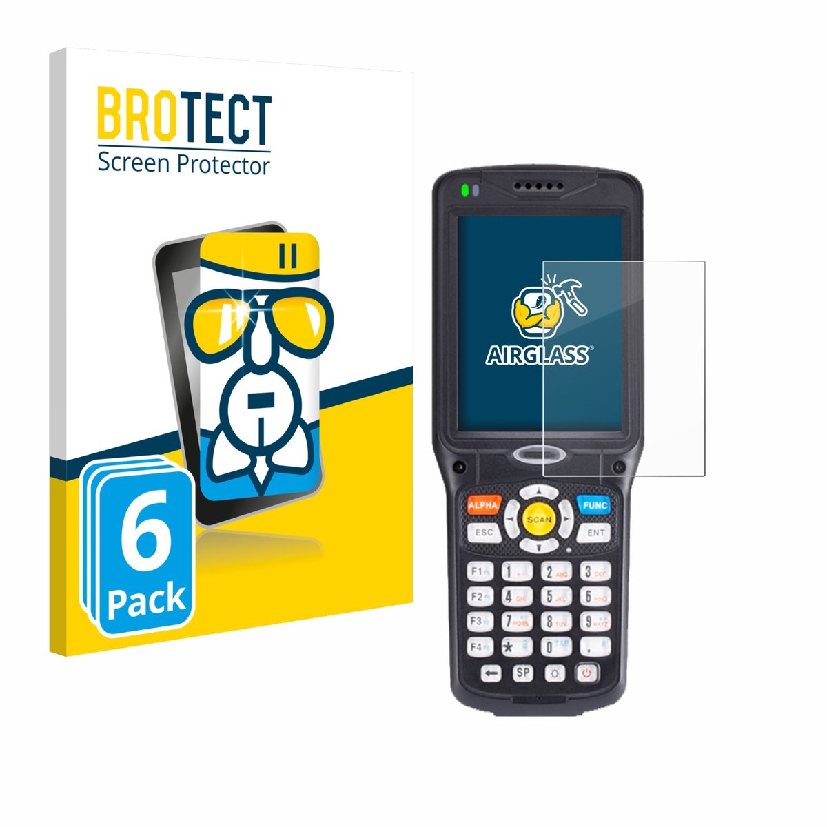 Screenprotector 6 Stuks voor Unitech HT510A Beschermglas transparant