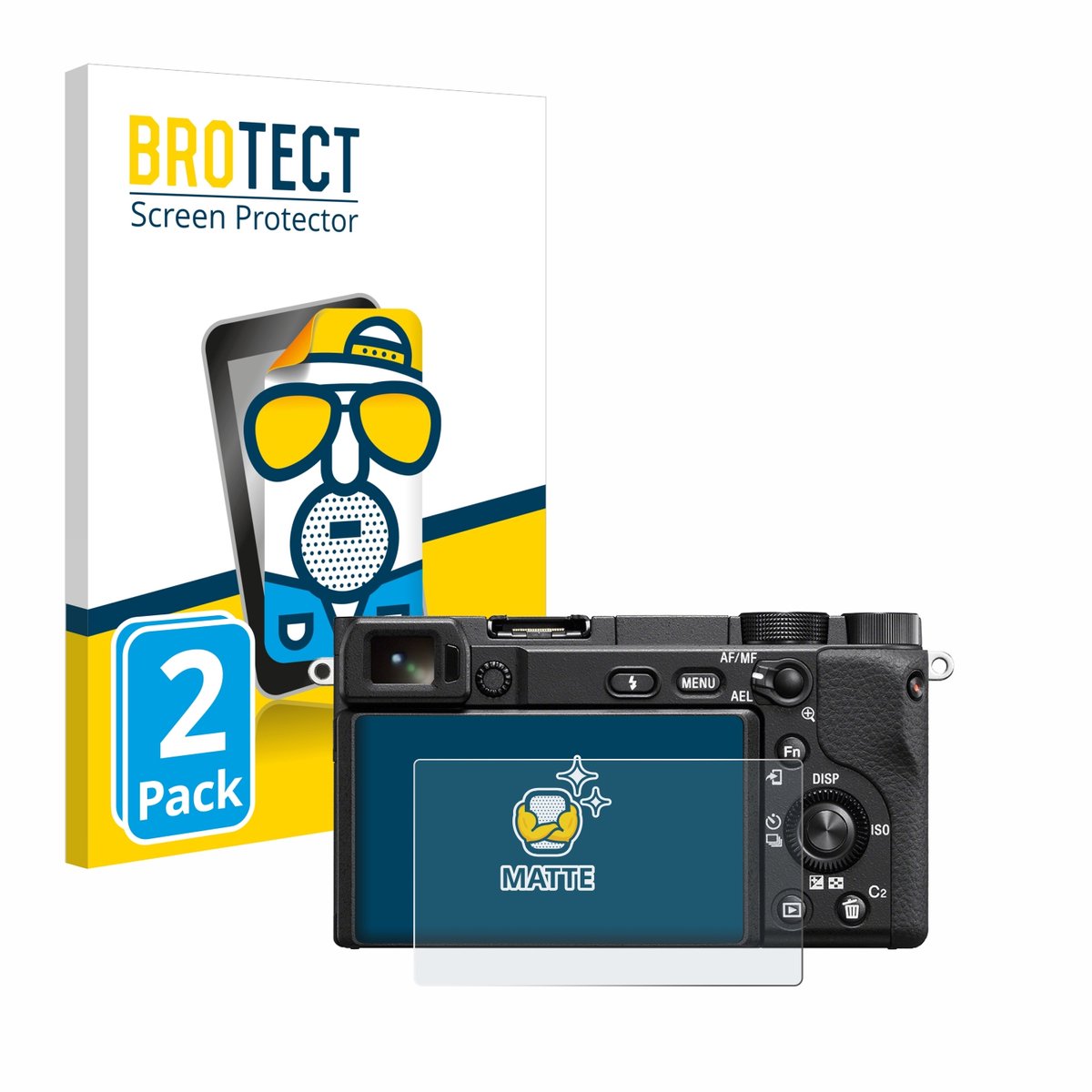 BROTECT - Screenprotector voor Sony Alpha 6100A - Folie Beschermfolie matte 2 Stuks