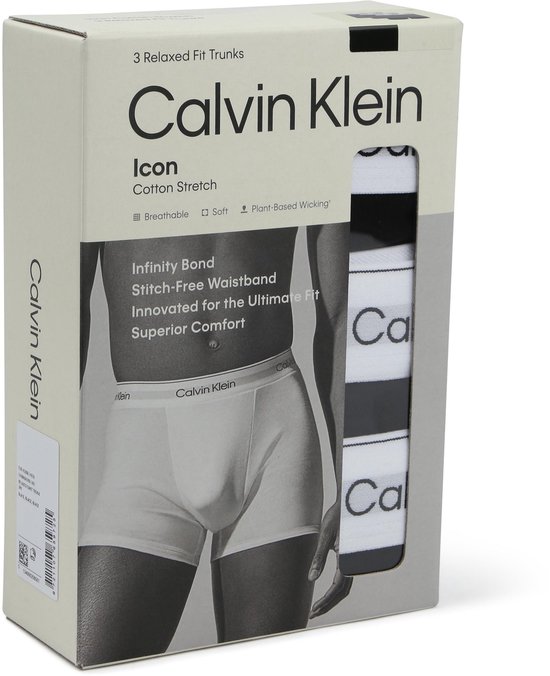 Calvin Klein Trunks Heren Onderbroeken - 3-pack - Zwart