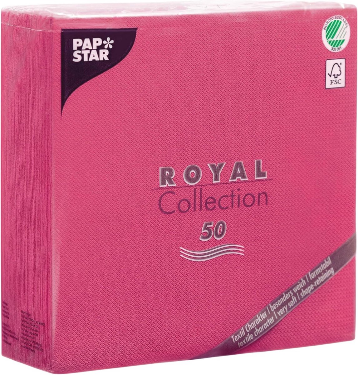50 Stuks Fuchsia Servetten 1/4 Vouw 40x40 cm - Luxe Tafeldecoratie