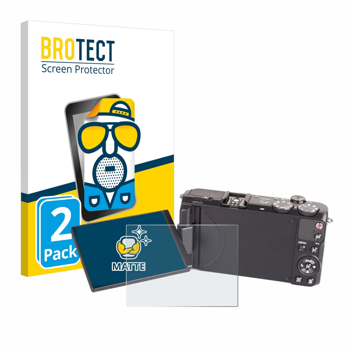 BROTECT - Screenprotector voor Samsung EX2F - Folie Beschermfolie matte 2 Stuks