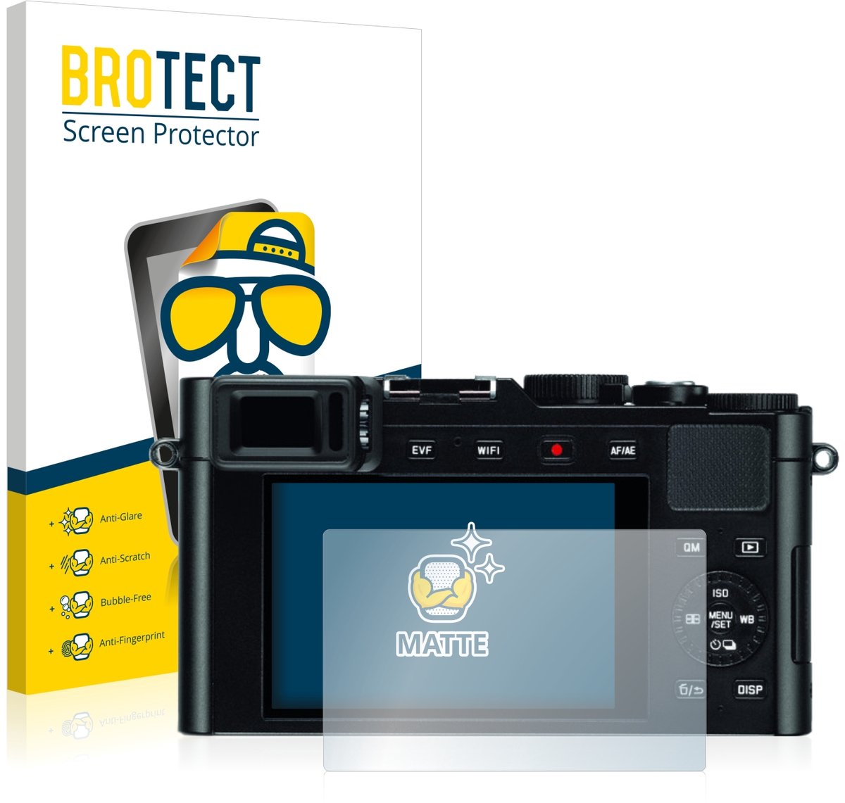 BROTECT - Screenprotector voor Leica D-Lux (Typ 109) - Folie Beschermfolie matte 2 Stuks