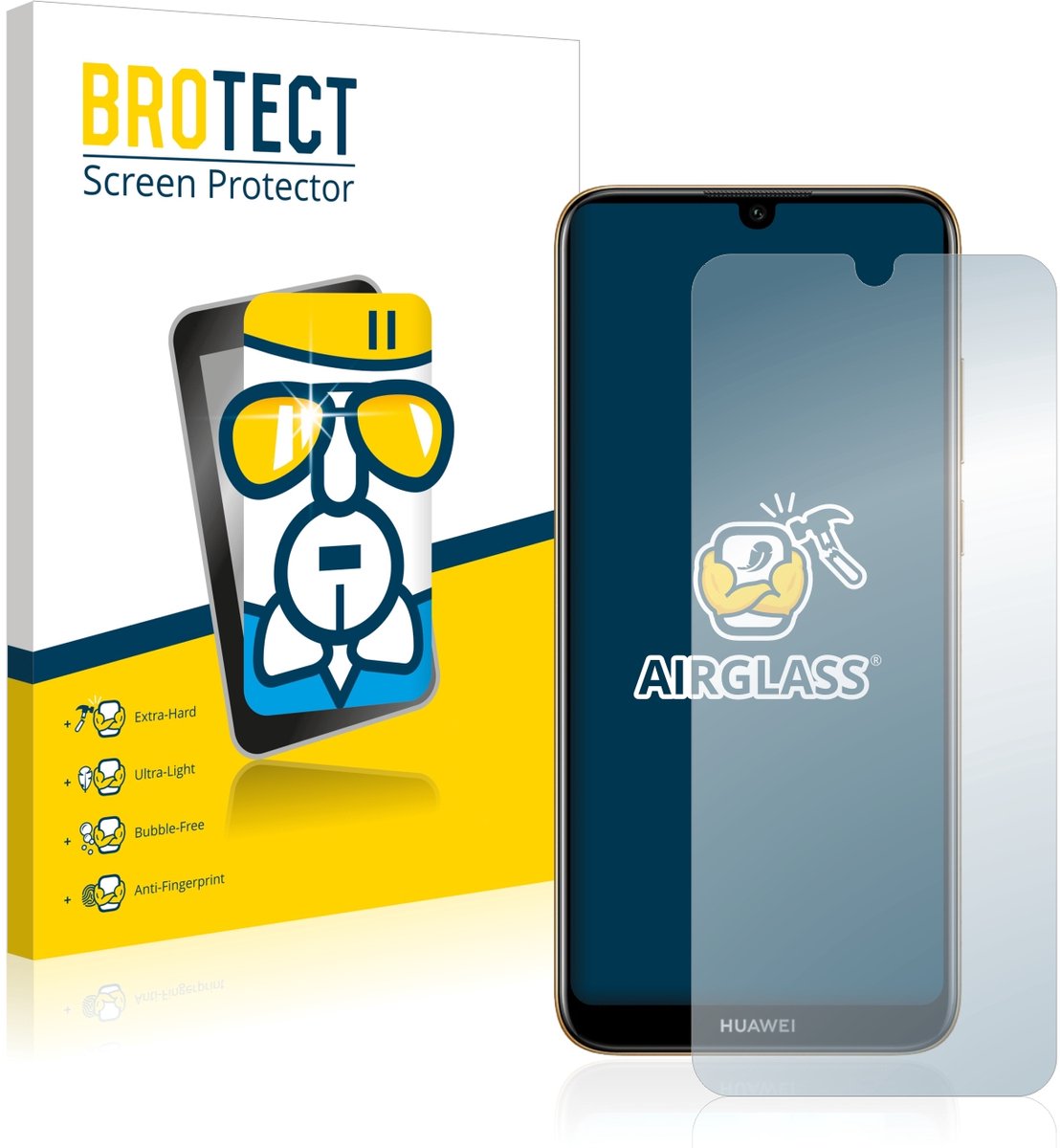 Screenprotector voor Huawei Y6s 2019 Beschermglas transparant