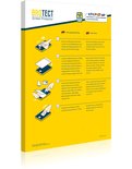 Emballage de protecteur d'écran BROTECT avec instructions illustrées et textuelles. Description de l'application du film. Avec drapeaux allemand et anglais.