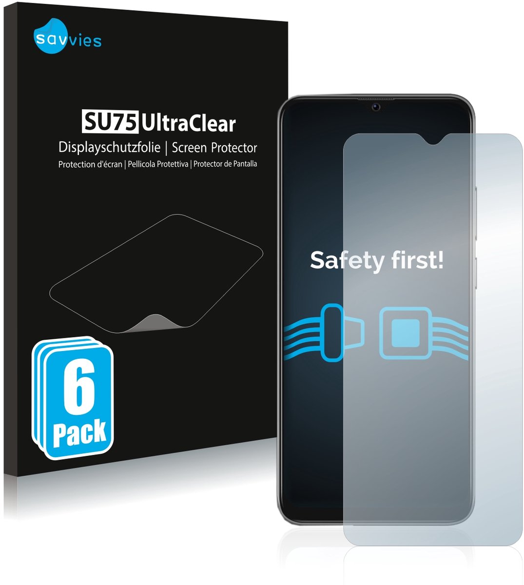 Savvies - Screenprotector voor Blackview A70 - Folie Beschermfolie transparant 6 Stuks