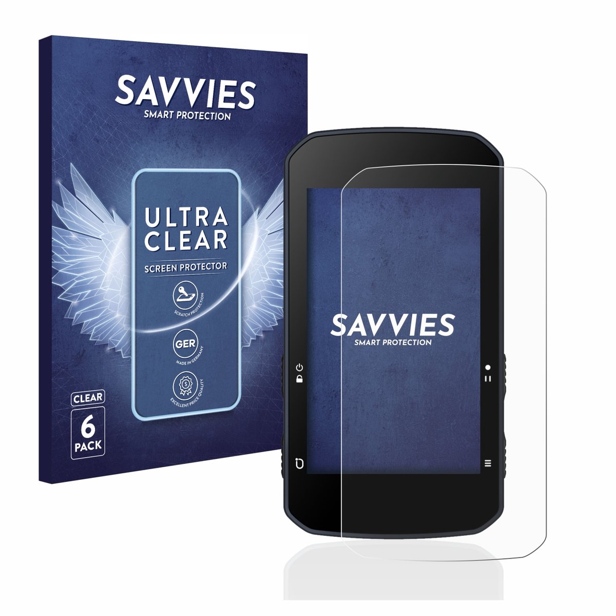 Savvies - Screenprotector voor Bryton Rider 750 - Folie Beschermfolie transparant 6 Stuks
