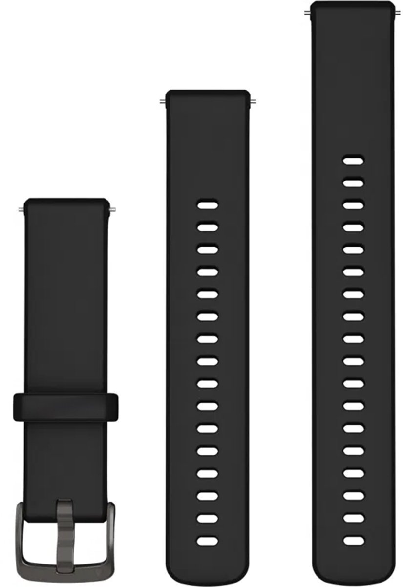 Garmin Quick Release Siliconen Horlogebandje - 18mm Polsbandje - Wearablebandje - Zwart