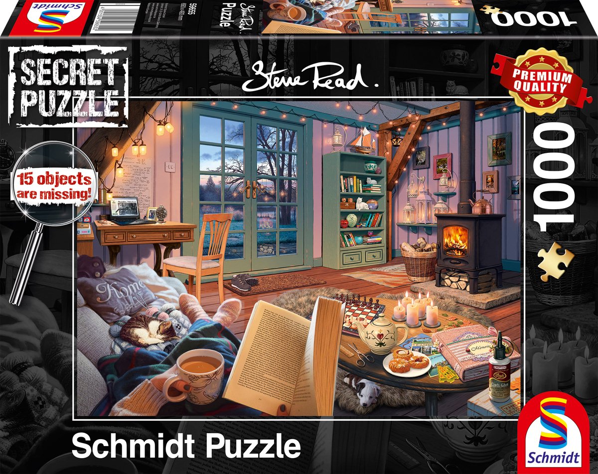 Schmidt - Legpuzzel - In het vakantiehuisje - Steve Read - 1000 stukjes - Volwassenen - vanaf 12 jaar