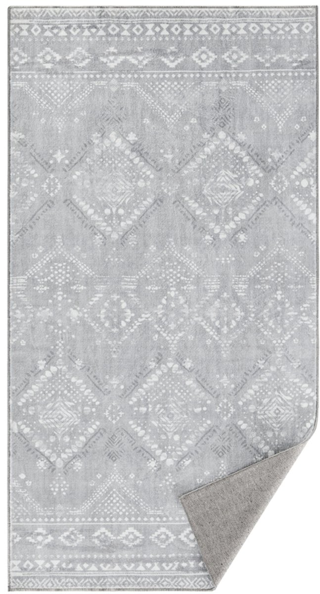 Boho vloerkleed – 120 x 170 cm – Antislip en wasbaar – Zandbeige – Voor woonkamer en slaapkamer