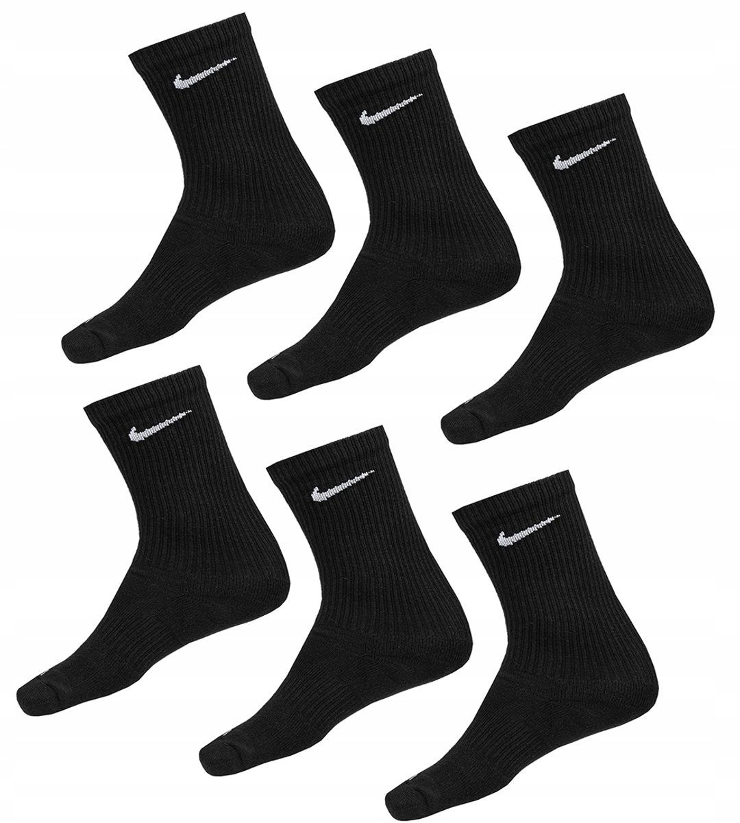 Nike Sokken 6-Pack – Katoen Zwart