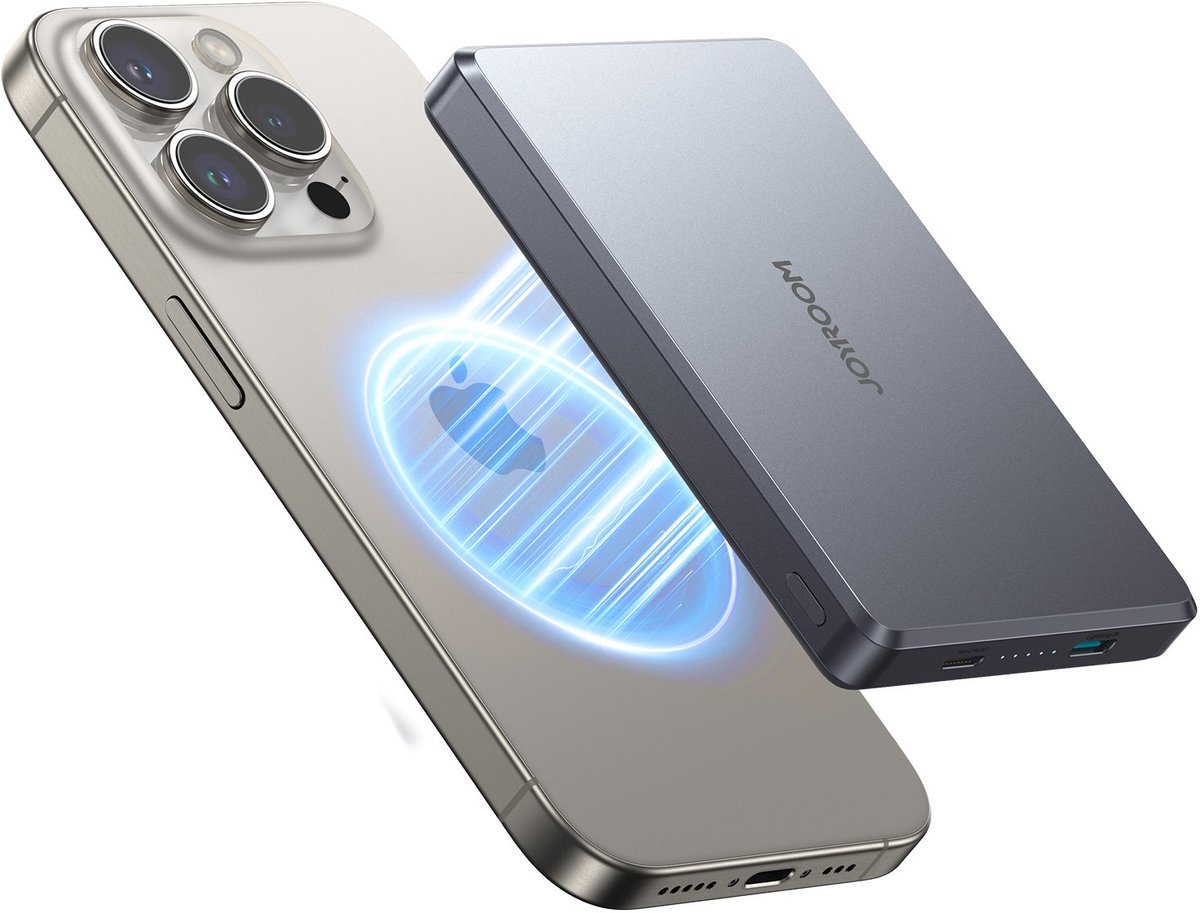 Joyroom Magnetische Powerbank 10.000 mAh Draadloos Laden - Magnetische - €37,99