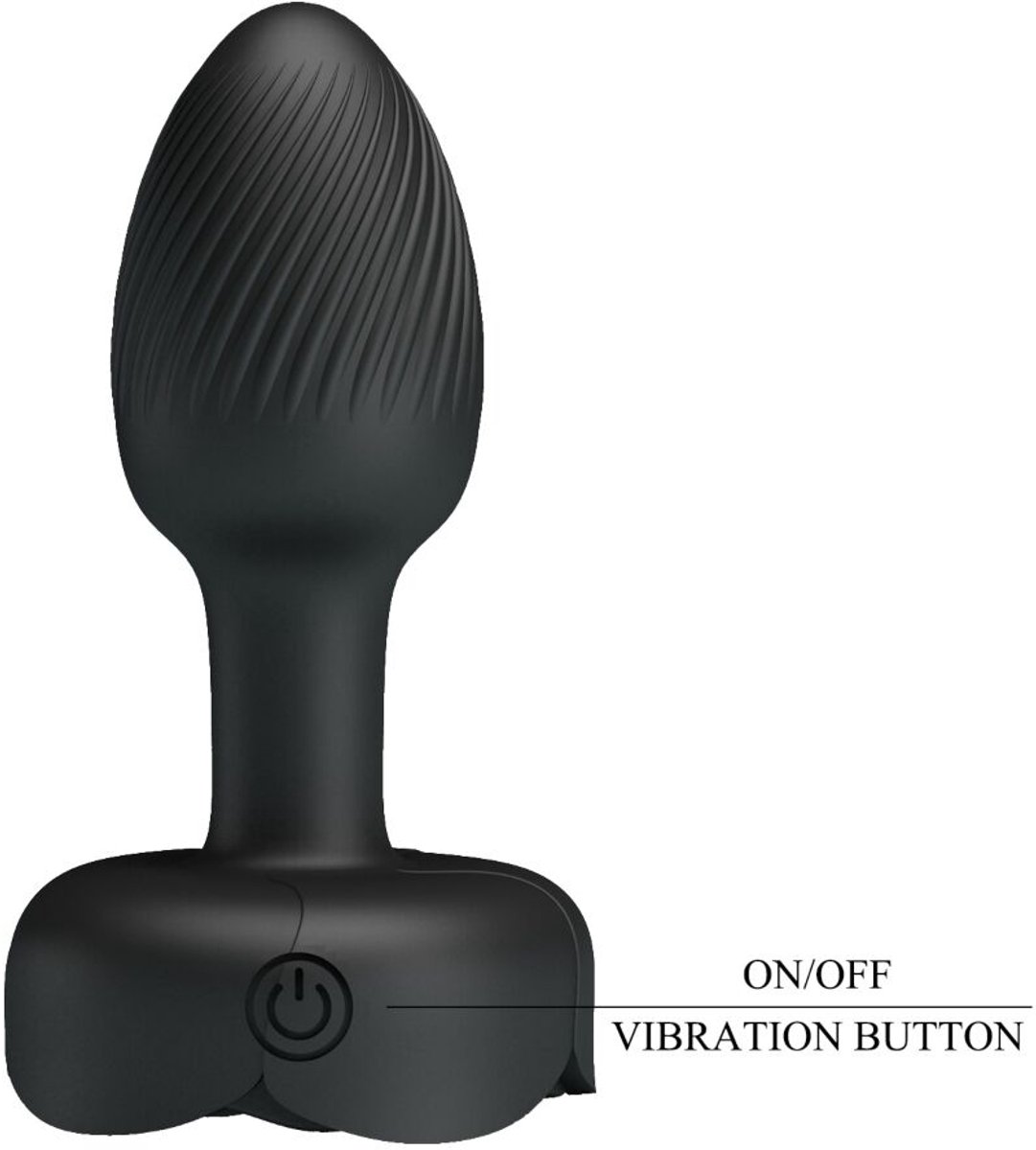PRETTY LOVE - Olman Anale Plug With Led Light Black 8.8 Cm
