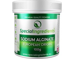Sodium Alginaat - 100 g - Sodium Alginate - Natriumalginaat - Hydrocolloïd - Sferificatie & Reverse Spherification - Perfecte Bolvorming - Vegan Bindmiddel - Moderne Gastronomie - Moleculair Koken - Hersluitbare Pot - Recycled Plastic