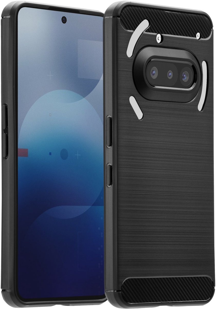 imoshion Hoesje - Geschikt voor Nothing Phone (3a) - Brushed Backcover - Zwart