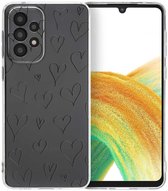 Coque iMoshion Convient pour Samsung Galaxy A33 Coque Siliconen - Coque iMoshion Design - Multicolore / Coeurs