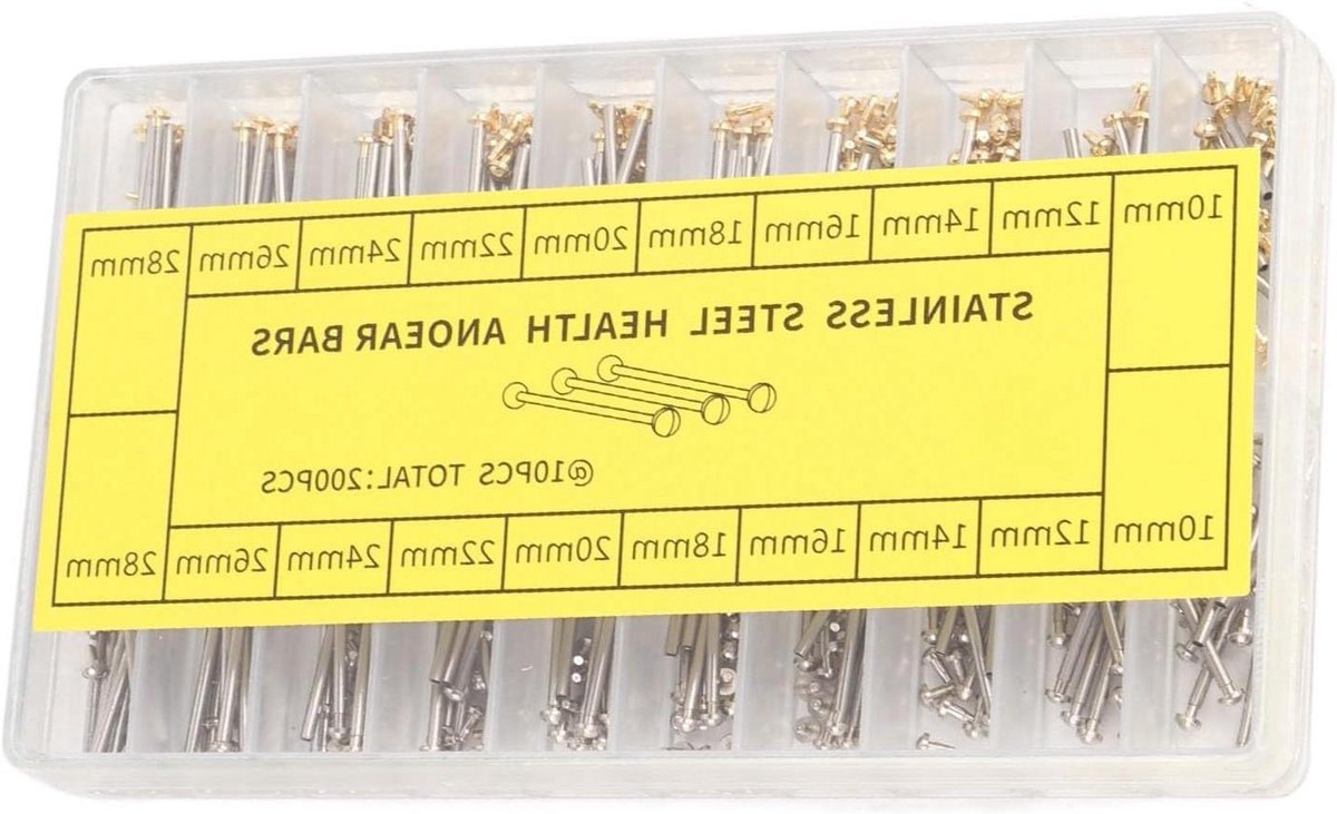 Schroefverbindingspen voor Horlogebanden - Reparatiegereedschap in Goud en Zilver - Universele Horlogeband Schroefbuis - 1,3 mm Breedte