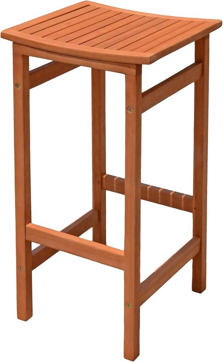 Houten Bar Kruk voor Buiten - Stevig en Weerbestendig - 75 cm Hoog