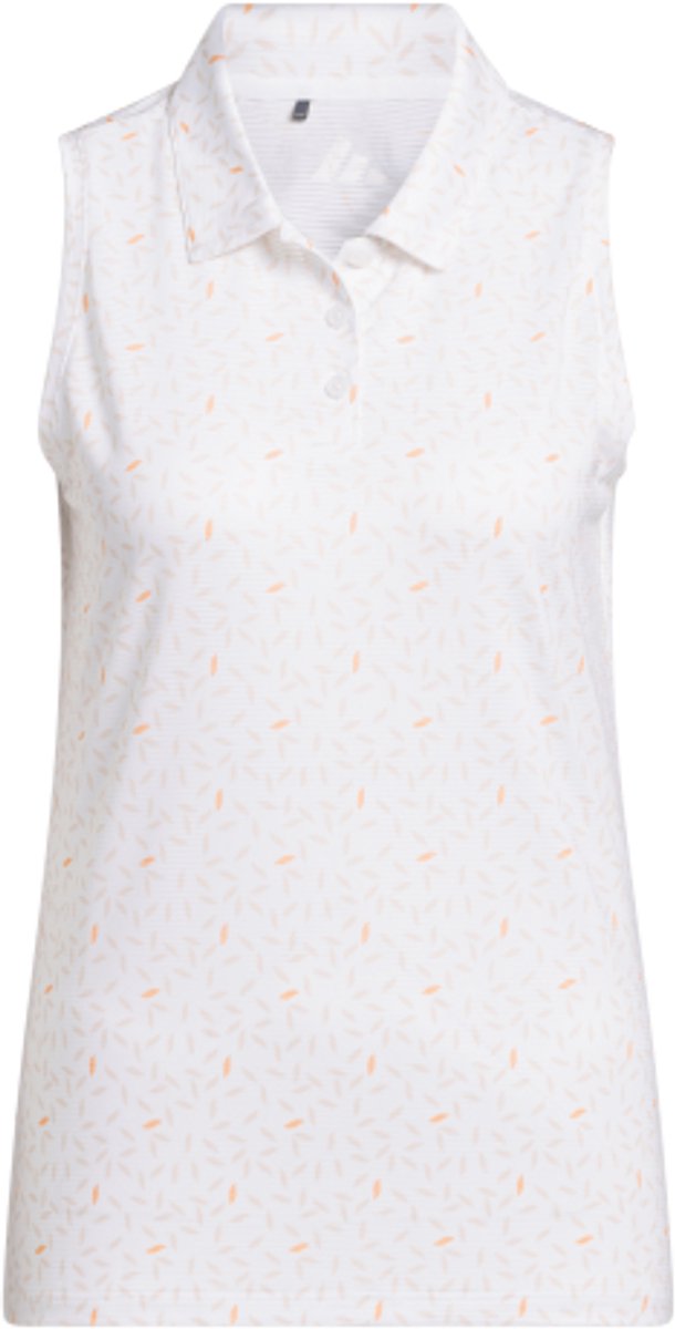 Adidas W Ultimate Printed Dames Mouwloze Polo AOP Beige