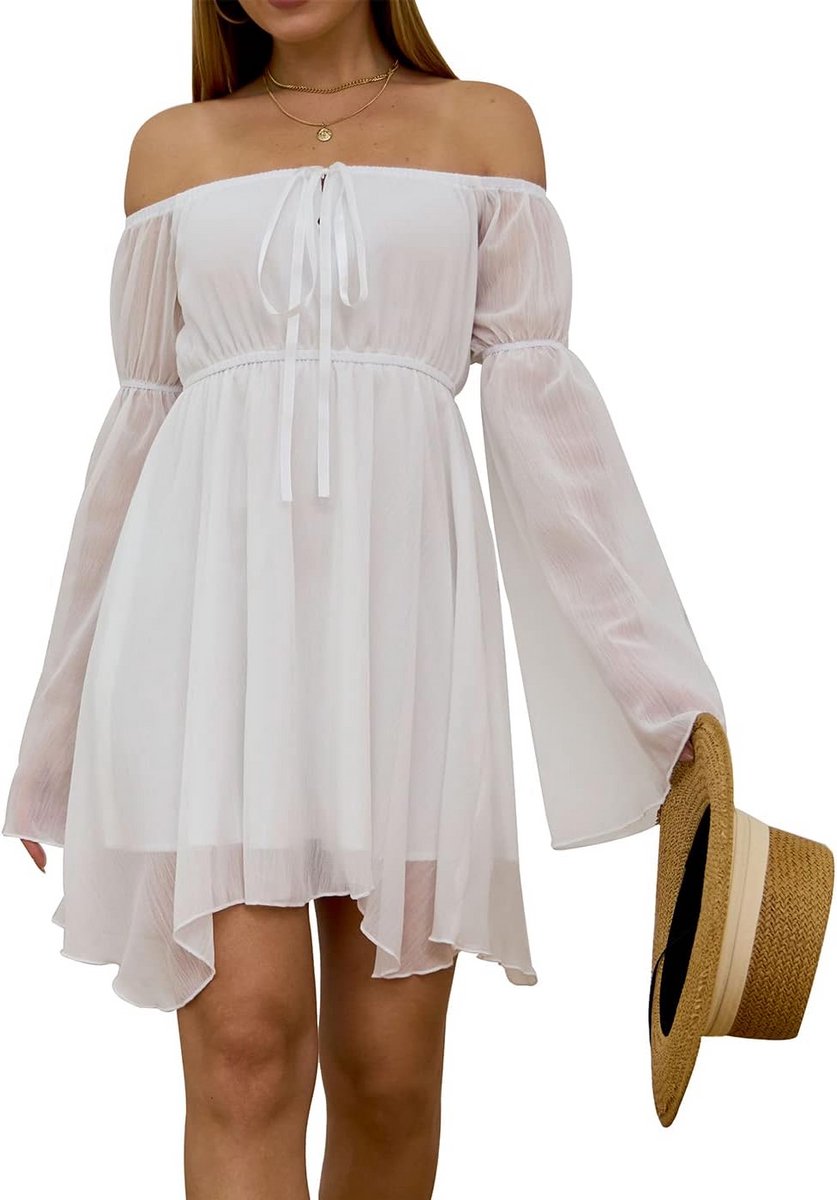 Piratenkostuum Dames Jurk met Korset en Chiffon Off-Shoulder