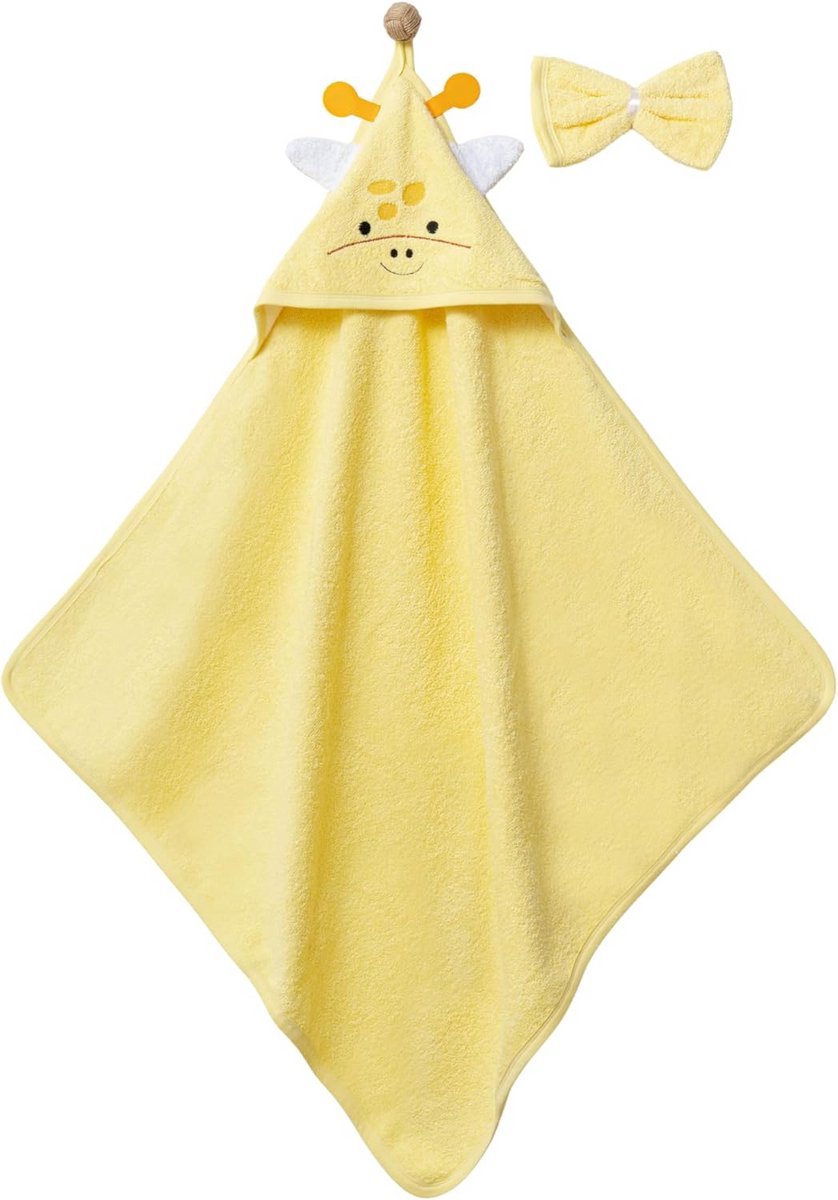 Zachte Katoenen Babybadhanddoek met Giraffenmotief voor Pasgeborenen en Kleuters