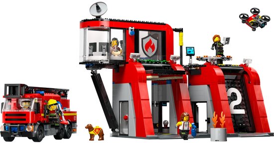 Caserne de pompiers et camion de pompiers LEGO City - 60414