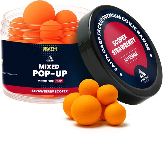 Faith A-Prime Boilie combi deal Strawberry/Scopex - Boilies - Karpervissen - Karper aas - Pop ups - Liquid bait Smoke van Merkloos — afbeelding 3