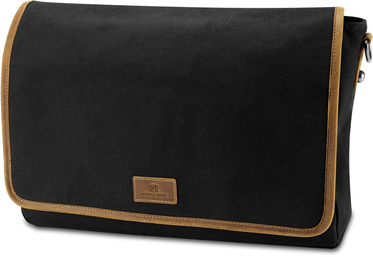 Saul Black & Tan Tarpa Messenger Bag