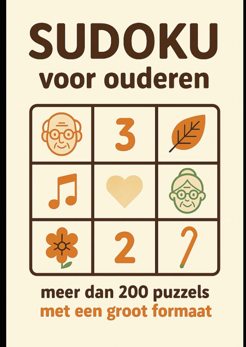 Grote Letters Sudoku Puzzelboek voor Senioren - 200 Ontspannende Opgaven