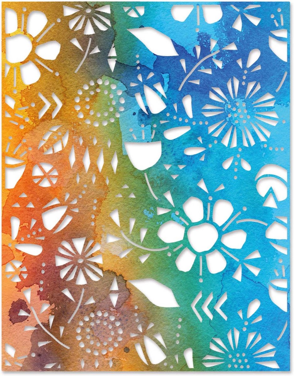Uitsteekvormpjes Dunne Stempels Bloemen in Folk Stijl voor Kaarten en Scrapbooking