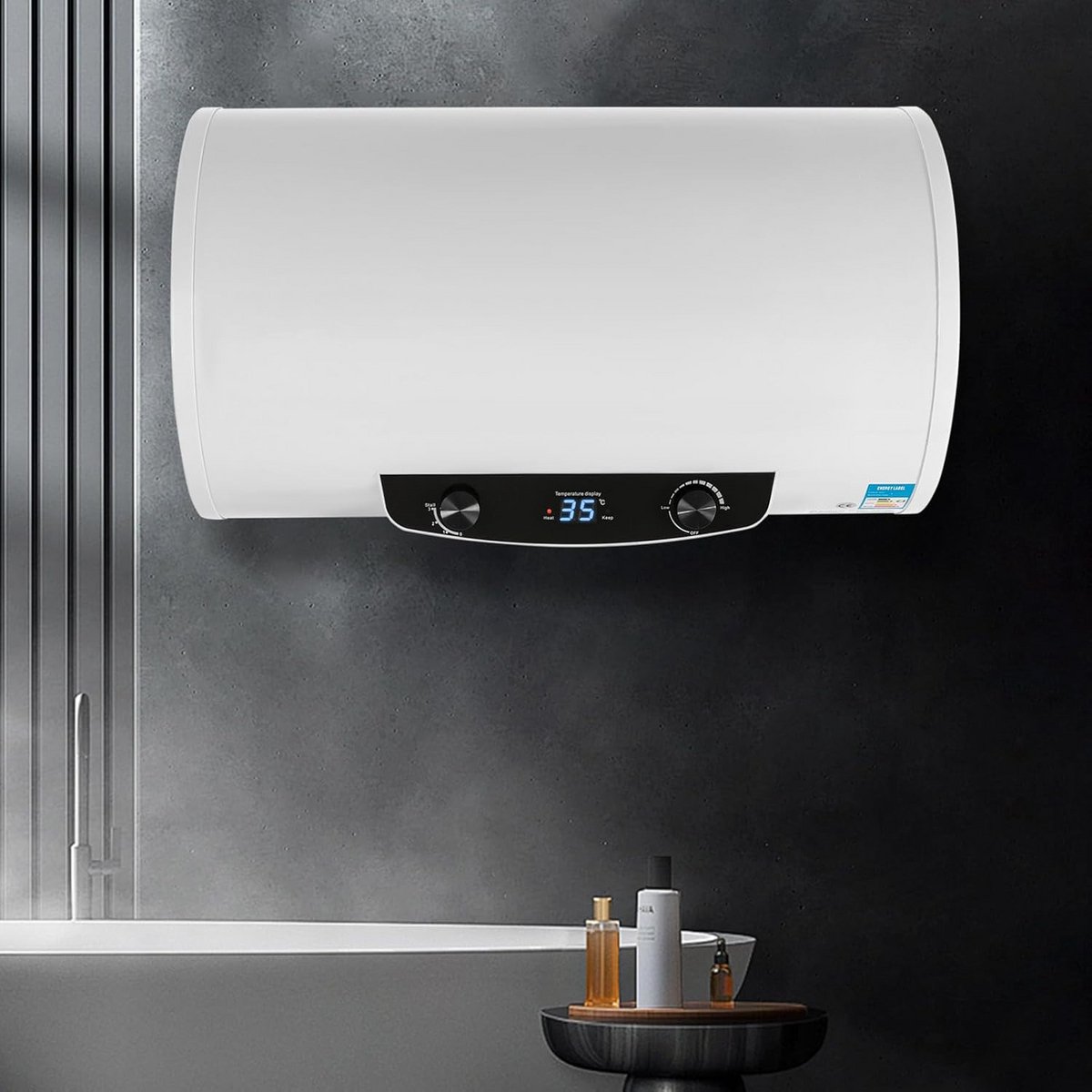 Elektrische Boiler voor Warm Water, 50 of 120 Liter, met Thermometer en Veiligheidsklep