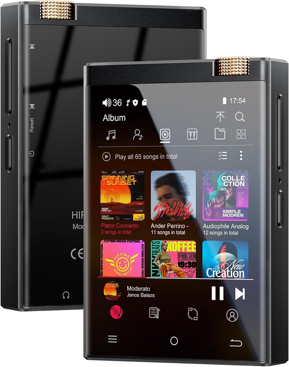 Hi-Fi Muziekspeler met WiFi en Bluetooth - Ondersteunt DSD512 en Lossless Audio