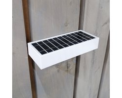 Bron Solar wandlamp 6W op sensor zwart/wit brick model - indirecte verlichting - bewegingsmelder - warm witte lichtkleur