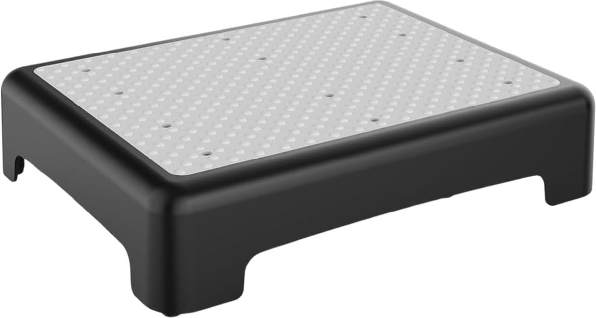 Opstapkruk Vouwbaar - Opstapje Krukje - Huishoudelijke Taken - Antislip Oppervlak - 180kg Capaciteit - Zwart