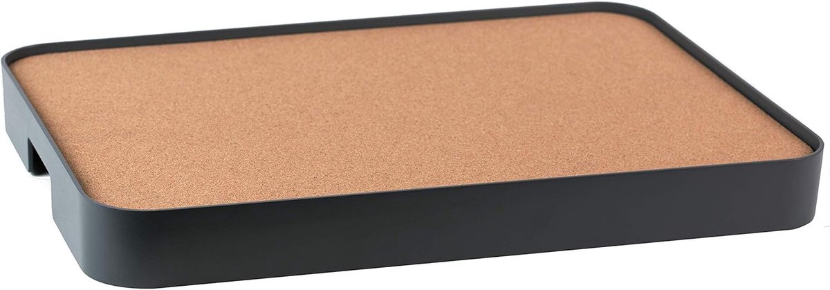 Dienblad - Serveerplateau - Drankjes en Snacks - Antislip Rand - 44x30x5cm - Zwart