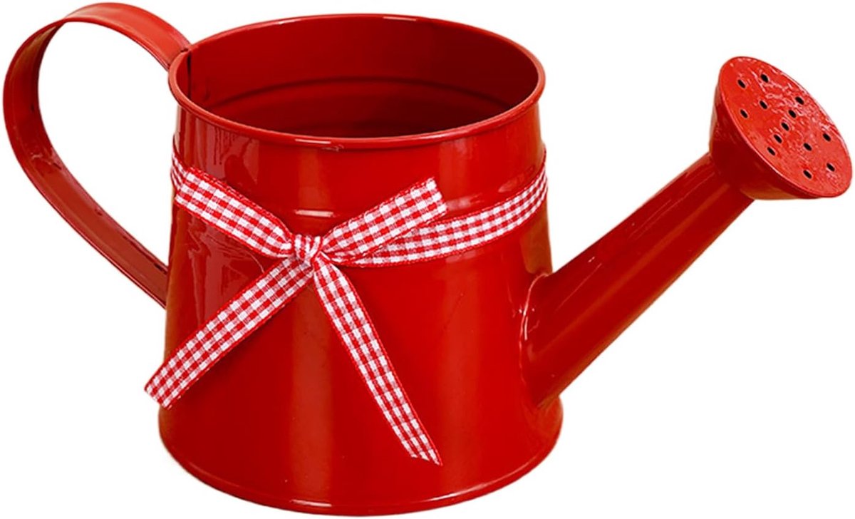 Kleine Gieter - Metalen Sier Gietertje - Planten Verzorgen - Retro Decoratie - 1 Liter - Rood