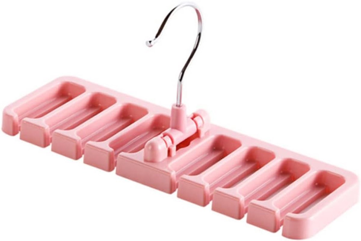 Stropdas Organizer - Garderobe Hanger - Kleding Opbergen - Antislip Armen - 23 x 10.5 cm - Roze