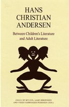 Boek "HANS CHRISTIAN ANDERSEN" met een zwart silhouet van een figuur met drie hoofden en de titel "Between Children's Literature and Adult Literature".