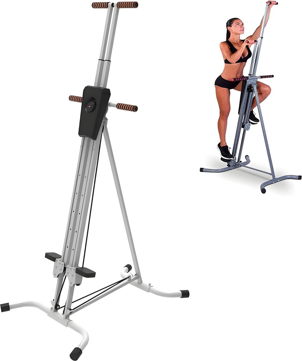Opvouwbare Trapstepper - Cardio Trainer - Thuis Fitness - Verstelbaar Stuur - 90x73x207cm