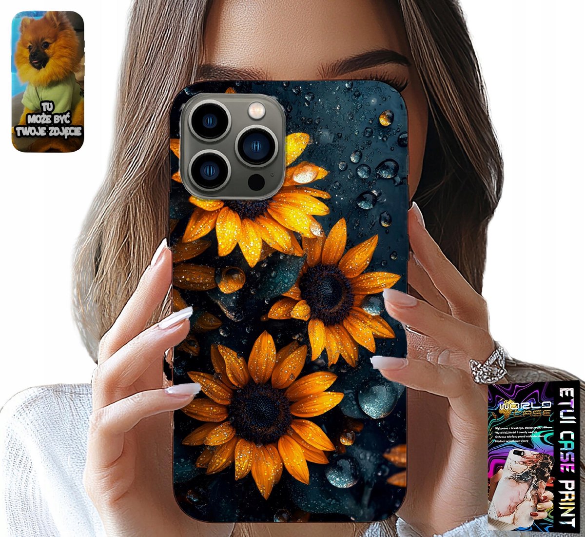 iPhone 13 Pro hoesje - Zonnebloemen, zonnebloem, bloemenpatroon