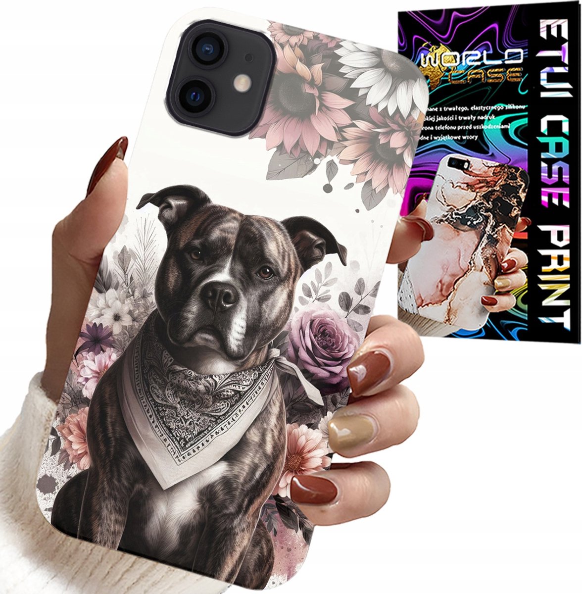HOESJE VOOR IPHONE 12 MINI - ACHTERKANT MET PITBULL EN GEVAARLIJKE HONDEN