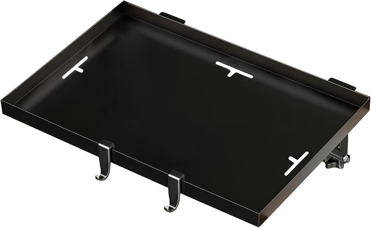 Bedplank - Nachtkastje - Ruimte Besparen - Opvouwbaar Ontwerp - 32x23.5cm - Zwart