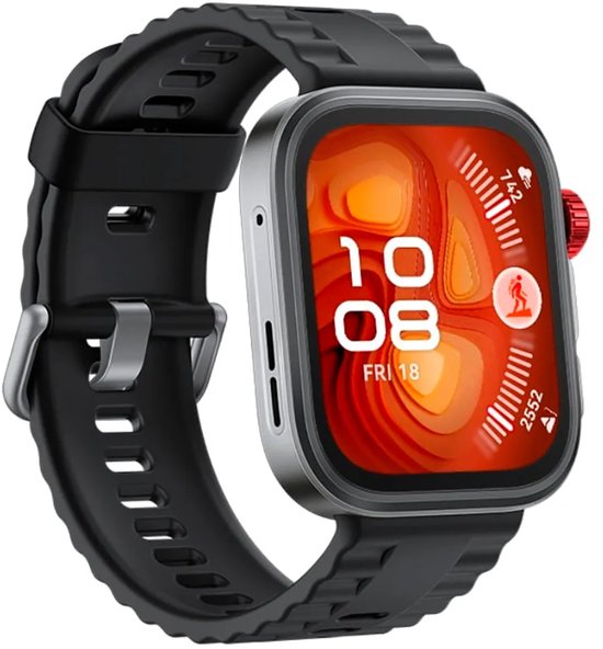 HUAWEI WATCH FIT 4 Pro - Zwart Fluorestomeer horlogeband | Ultra slank design | ECG functie | Geavanceerde sportmodi | Tot 10 dagen batterijduur | Compatibel met iOS & Android