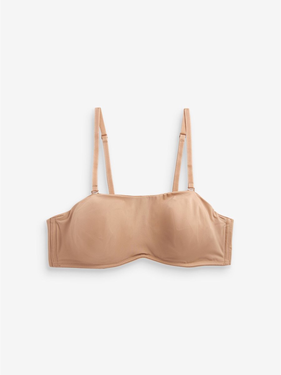 Next Dames - A-D gladstrijkende strapless beugelbeha zonder vulling - Huidkleur Praline Nude
