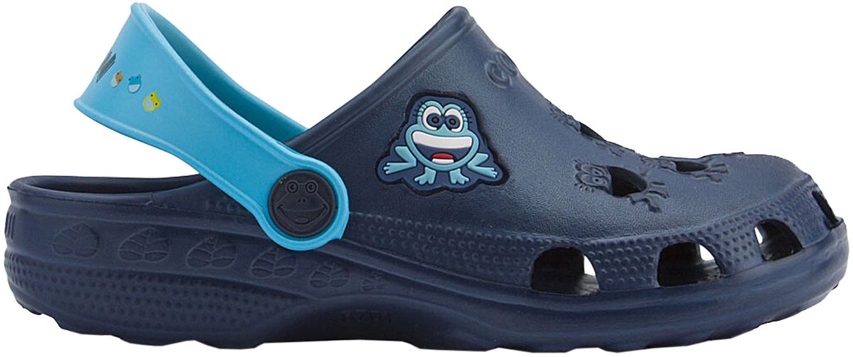 Coqui Klompen Kinderen Little Frog Donkerblauw-Blauw 2118A - Maat 20-21