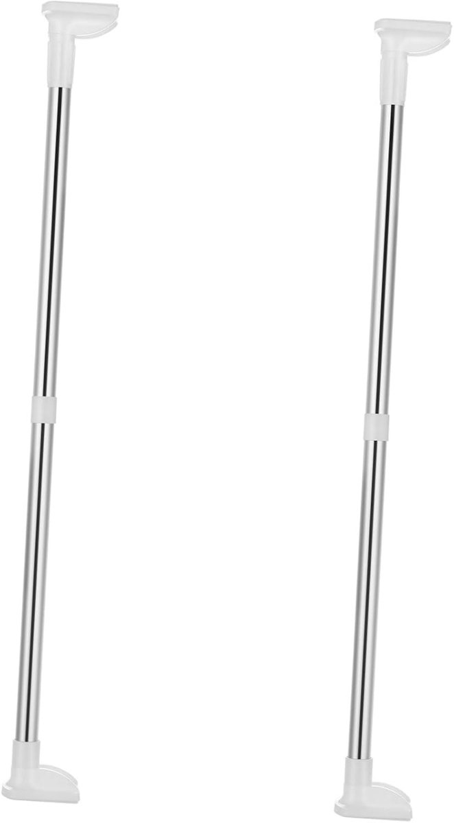 Kledinghanger stang - Kast stang - Kleding opbergen - Verstelbare lengte - 50-75cm - Wit