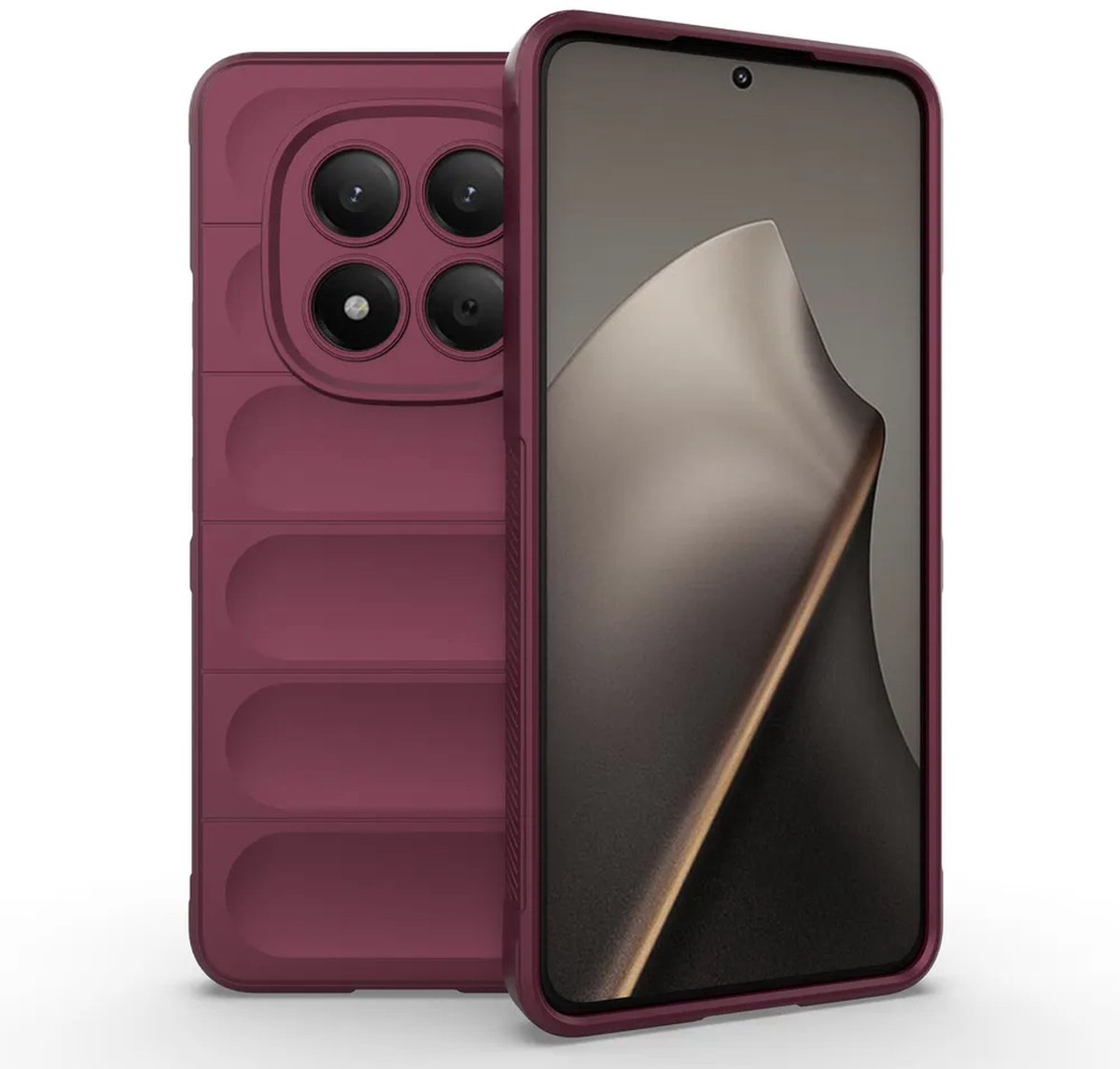 MobyDefend Hoesje - Geschikt voor Xiaomi Redmi Note 15 Pro 4G - TPU Gripcase - Donkerpaars