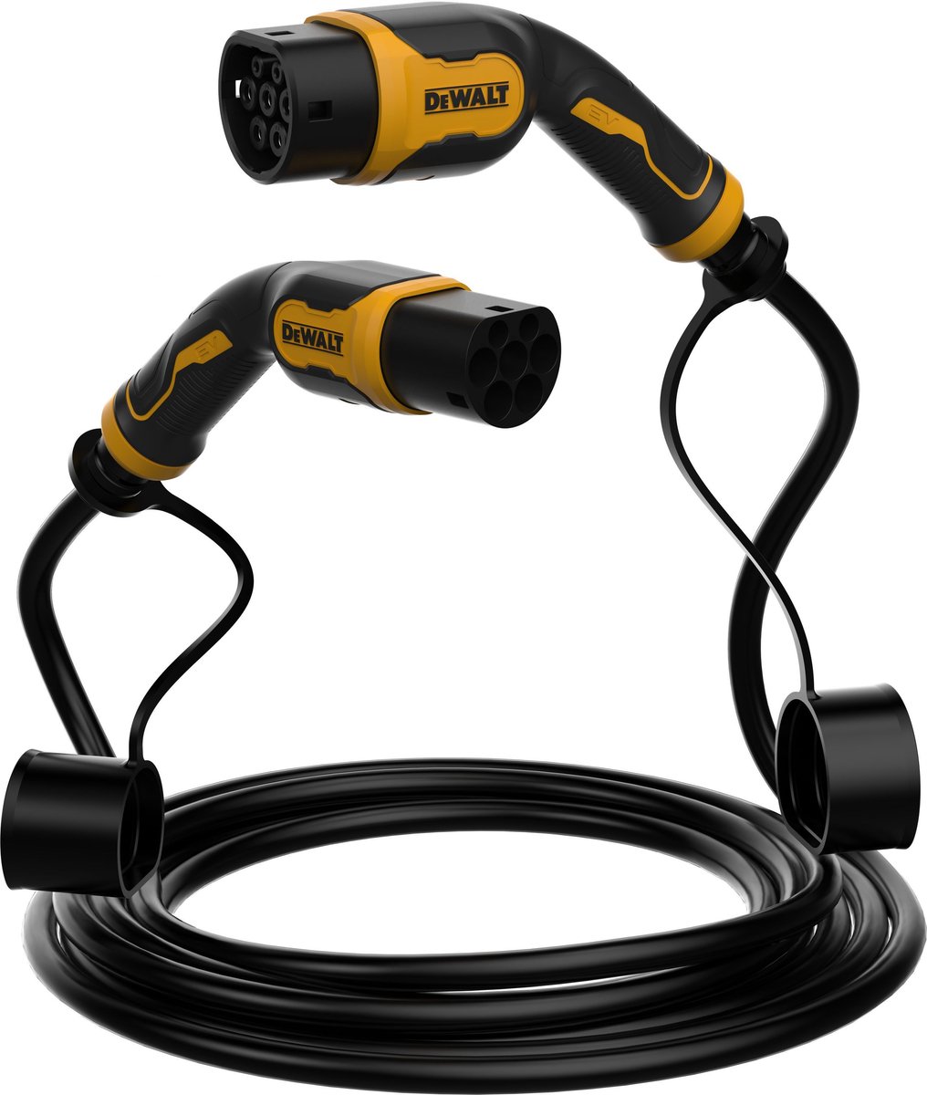 Laadkabel voor elektrische voertuigen - DEWALT - 7,4 kW - Type 2 - 5 m - TPU-kabel - 32A - 230V wisselstroom