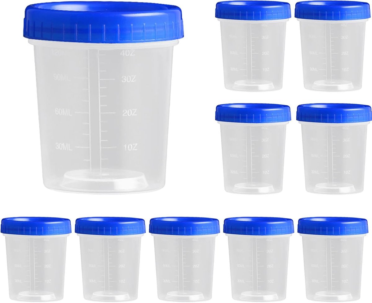 Maatbeker Transparant - Volumetrisch Bekertje - Nauwkeurig Meten - Glad Ontwerp - 120 ml - Blauw