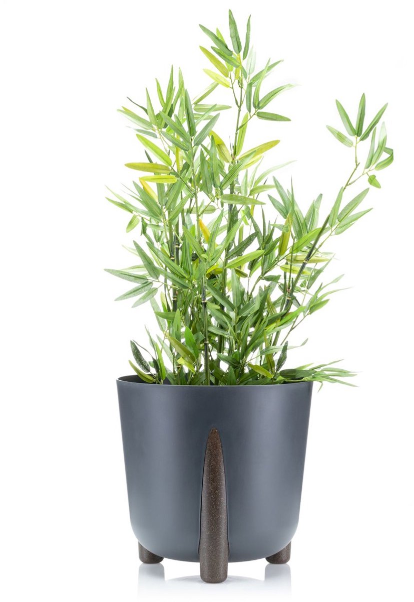 HowHomely Moss - Ecologische Plantenbak - Antraciet - Op Poten - UV- en Vochtbestendig